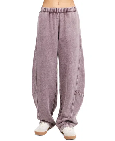 Kittenish Women's Wide-leg High-rise Sweatpants In Purple