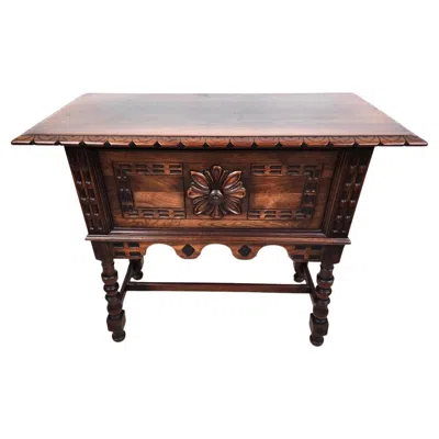 Pre-owned Kittinger Antique Console Buffet Table Walnut By  In Brown