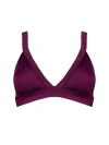Kitty And Vibe Banded Triangle Bikini Top In Sangria