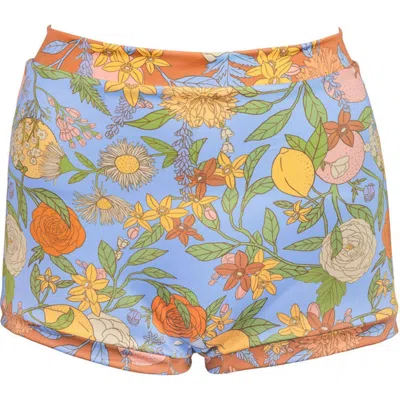 Kitty And Vibe Boyshort Bikini Bottoms In Aurelia