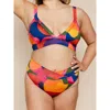 Kitty And Vibe High Hip Crossover Bikini Bottom With Full Coverage