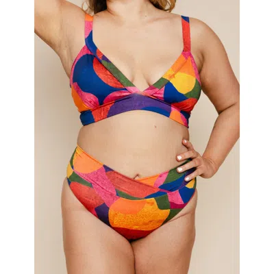 Kitty And Vibe High Hip Crossover Bikini Bottom With Full Coverage