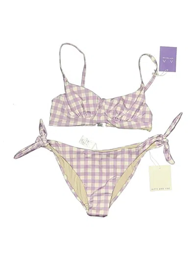 Pre-owned Kitty And Vibe Two Piece Swimsuit In Purple