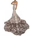 Kitty Chen Couture Alyssa Sheer Mesh Dress In Ivory/tan In Brown