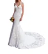 Kitty Chen Couture Athena Fit And Flare Dress In Ivory/champagne In Multi