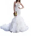 Kitty Chen Couture Avera Mermaid Crystal Dress In Ivory In White