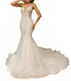Kitty Chen Couture Gabby Mermaid Bridal Dress In Ivory In White