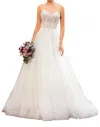 Kitty Chen Couture Karen Beaded Ball Gown In Ivory In Multi