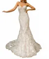 Kitty Chen Couture Zander Fit And Flare Gown In Ivory In White