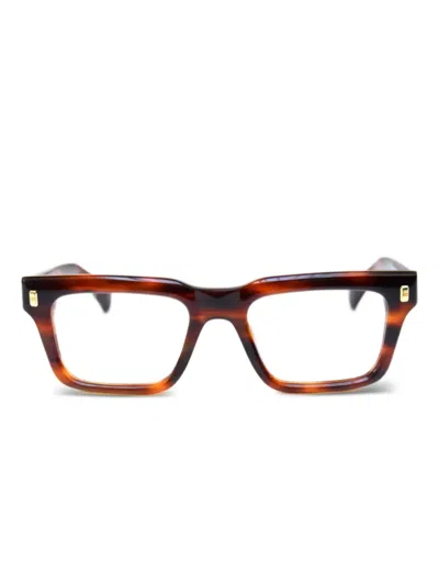 Kiurv Ferruccio Square-frame Glasses In Brown