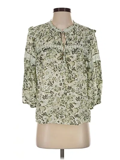 Pre-owned Kivari 3/4 Sleeve Blouse In Green