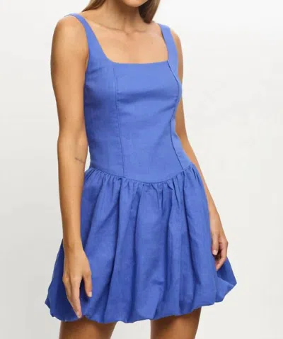 Kivari Akari Corset Bodice Mini Dress In Blue