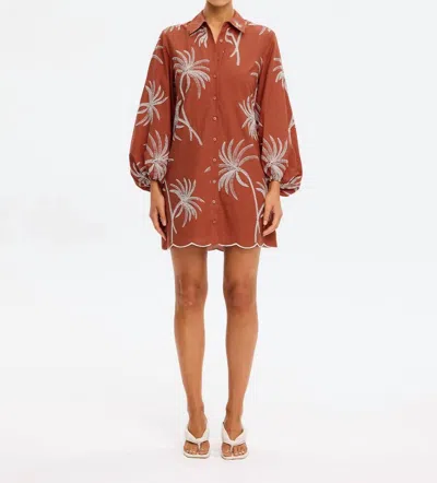 Kivari Amaya Mini Dress In Rust In Red