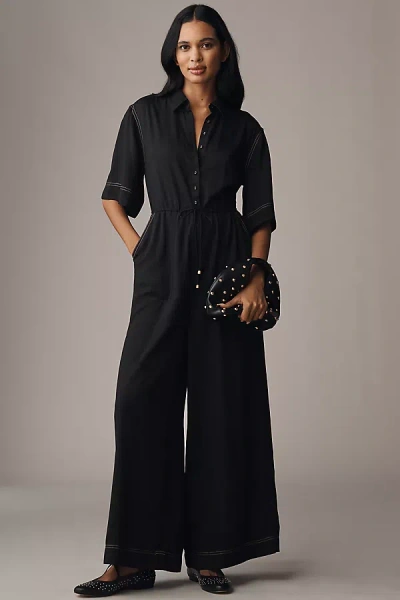 Kivari Astoria Wide-leg Jumpsuit In Black