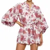Kivari Bailey Playsuit In Red In Multi
