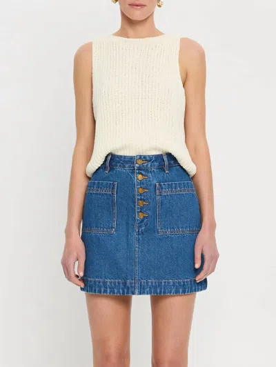 Kivari Cameron Mini Skirt In Indigo In Brown