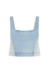 Kivari Carla Denim Top In Blue