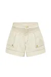 Kivari Celene Denim Short Cream In Neutral