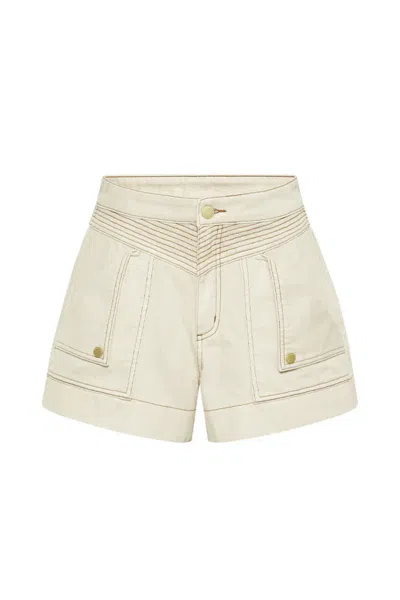 Kivari Celene Denim Short Cream In Neutral