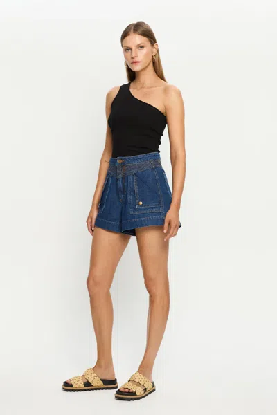 KIVARI CELENE DENIM SHORT INDIGO BLUE