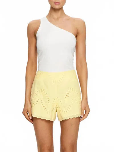 Kivari Danielle Mid-rise Short In Butter In Yellow