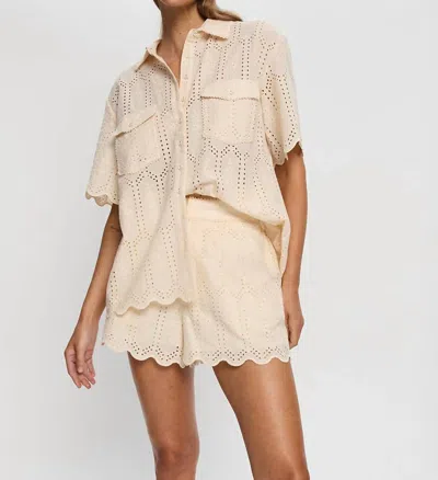 Kivari Estelle High Waist Short In Cream In Neutral