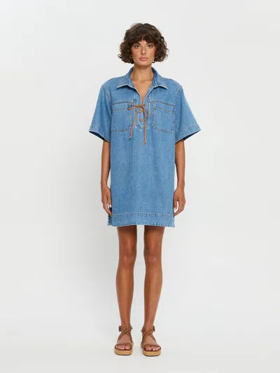 Kivari Evie Denim Dress In Blue
