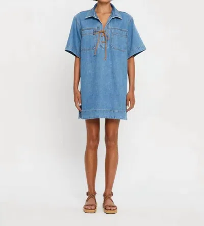 Kivari Evie Denim Mini Dress In Blue