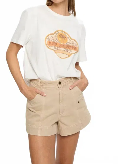 Kivari Evie Denim Short In Sand In Neutral