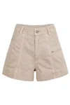 Kivari Evie Denim Short Sand In Neutral