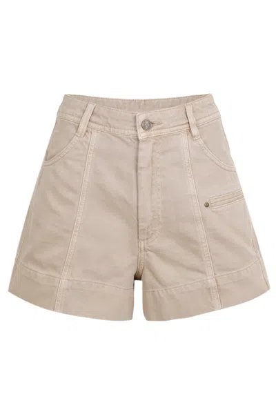 Kivari Evie Denim Short Sand In Neutral