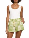Kivari Flared Tie Waist Short In Paradiso In Multi