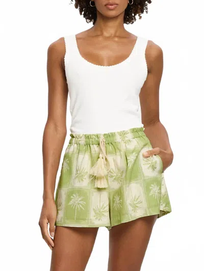 Kivari Flared Tie Waist Short In Paradiso In Multi