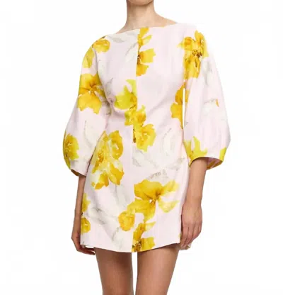 Kivari Francine Mini Dress In Pink Yellow