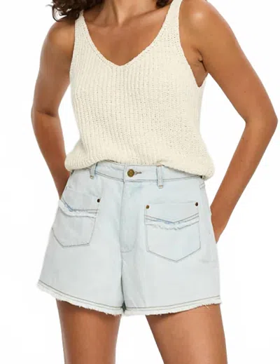 Kivari Gail Denim Short In Pale Indigo In Blue