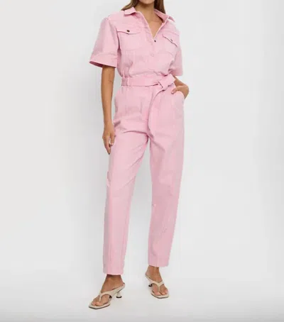 Kivari Grace Denim Boilersuit In Pink