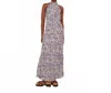 Kivari Halter Maxi Dress In Dakota In Multi