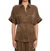 Kivari Jaxon Shirt In Mocha In Animal Print