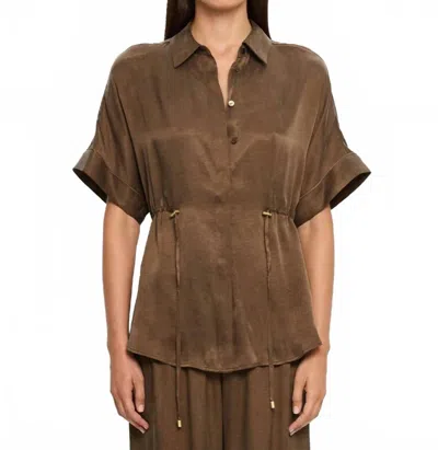 Kivari Jaxon Shirt In Mocha In Animal Print