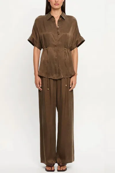 Kivari Jaxon Shirt In Mocha In Brown