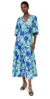 Kivari Juniper Maxi Dress Cobalt Blue/green In Blue