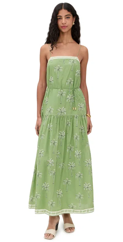 Kivari Kaelia Strappy Maxi Dress Kaeila In Green