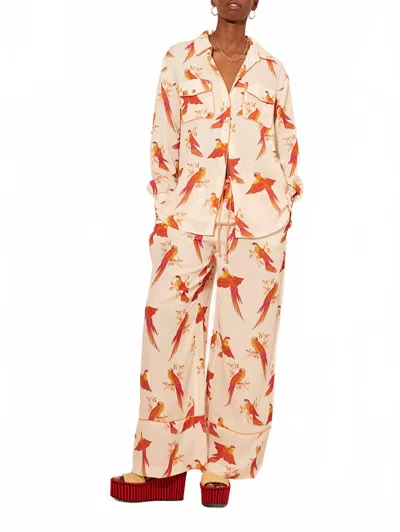 Kivari Kaylee Long Sleeve Shirt In Beige In Neutral