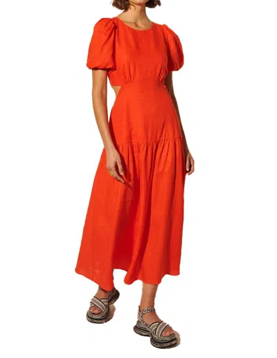 Kivari Kennedy Maxi Dress In Red Orange