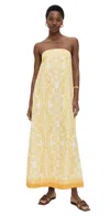 Kivari Madeline Linen Blend Strapless Maxi Dress In Madeline