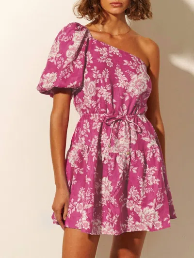Kivari Women's Calypso Maeve One-shoulder Mini Dress In Pink