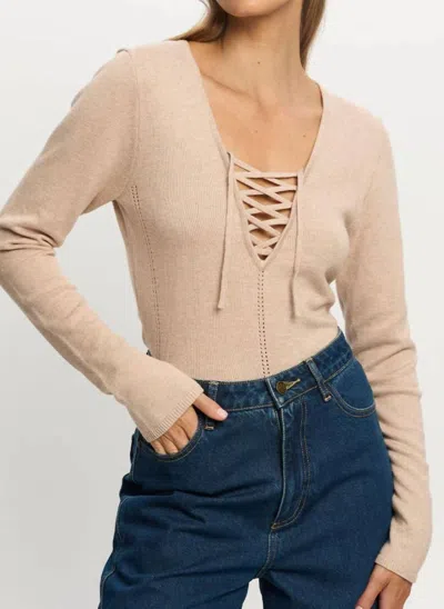 Kivari Malia Knit Top In Cream In Neutral