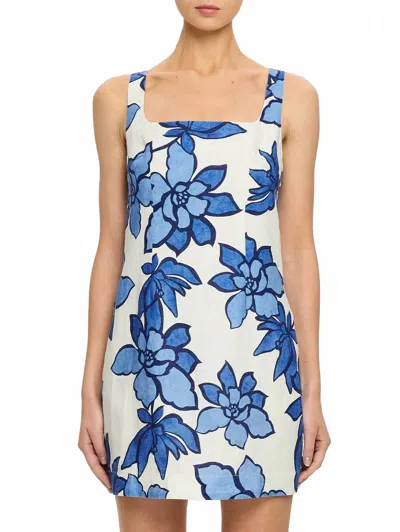 Kivari Marnie Mini Dress In Blue Print