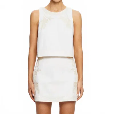 Kivari Moni Mini Skirt In Cream In White
