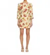 Kivari Odessa Sleeved Mini Dress In Butter/red In Multi